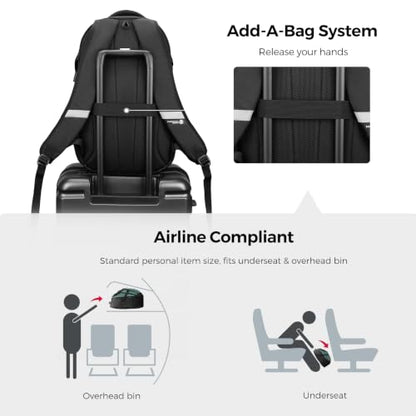 Swissdigital Design Laptop Backpack for Men with USB Charging Port SD803-27 - color: Lake Green/Black