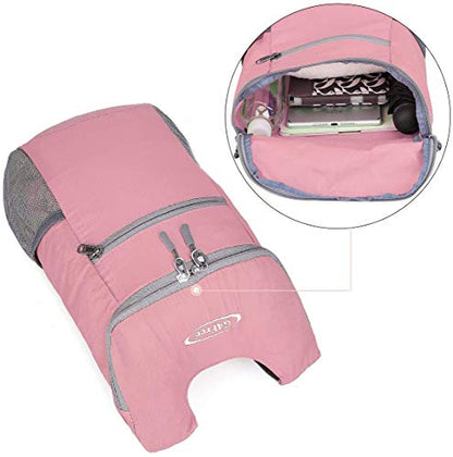 G4Free 10L Lightweight Packable Hiking Backpack, Nylon Daypack Daily Travel - color: Light Pink, size: Small