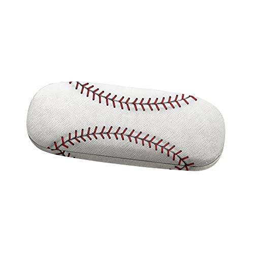 WIRESTER Hard Shell Eyeglasses Case, Clamshell Sunglasses Holder Protective Cover with Microfiber Cloth - color: Baseball