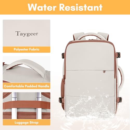 Taygeer Backpack for Women, College Backpack with Laptop Compartment 40l - color: Khakiwhite, size: X-Large