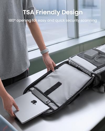 tomtoc Travel Backpack 28L,TSA Personal Item Bag Flight Approved,PFAS Free - color: Black-ripstop, size: 28L