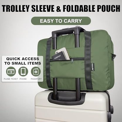 Duffle Bag for Travel Foldable Personal Item Travel Bag, 40L, Army Green - color: Army green, size: 40L
