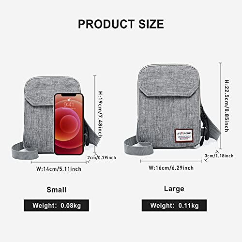 SEAFEW Mini Crossbody Bag Shoulder Bag for Men, Small Messenger Satchel Bag for Women - color: Grey