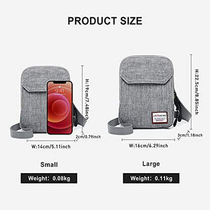SEAFEW Mini Crossbody Bag Shoulder Bag for Men, Small Messenger Satchel Bag for Women - color: Grey