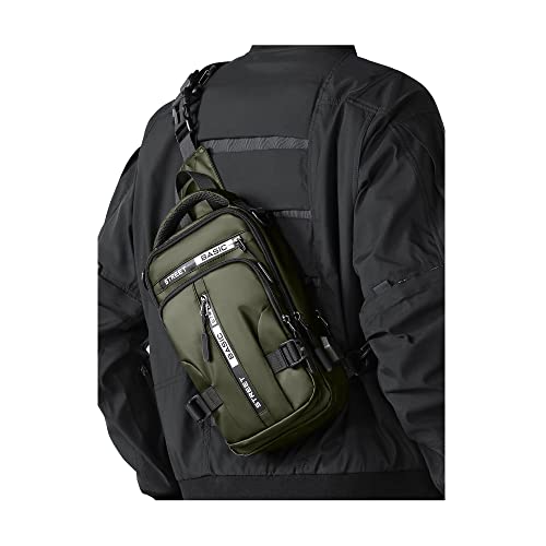 SEAFEW Small Sling Crossbody Backpack Shoulder Bag for Men Green - color: Green-small