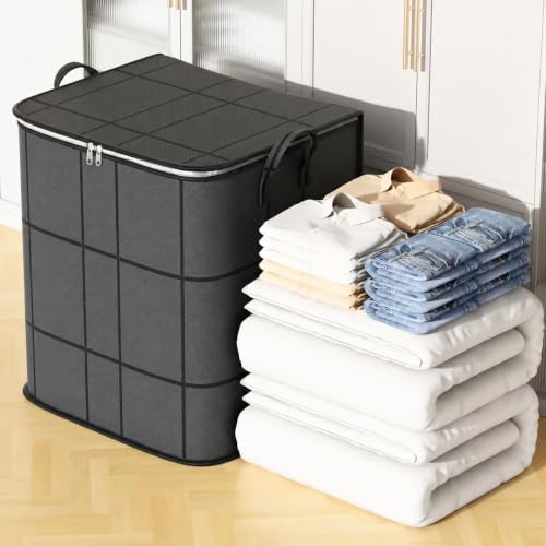 Foldable Closet Storage Bag, 22x22x17.7in 140L for Clothes - size: 22x22x17.7in