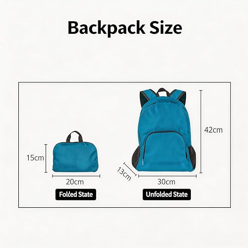 Lightweight Foldable Backpack, Travel Backpack, Daypack with Main Compartment, Outdoor Hiking Camping Backpack (Orange) - color: Orange