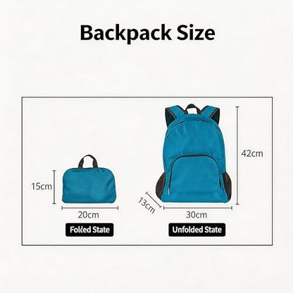 Lightweight Foldable Backpack, Travel Backpack, Daypack with Main Compartment, Outdoor Hiking Camping Backpack (Orange) - color: Orange