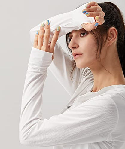 Soothfeel Women's UPF 50+ Sun Protection Shirt Hoodie Jacket Lightweight - color: B-white, size: XX-Large