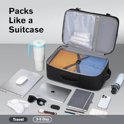 Exquisite Travel Laptop Backpack, Flight Approved Size Carry on Bag (25L) - color: All Black, size: L (7x11x16.8")