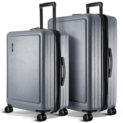 TRAVELARIM Luggage Sets 2 Piece, 24 Inch Suitcase and 28 Inch Luggage with Spinner Wheels, Durable Hard Shell Suitcase Set, Expandable Travel Suitcases with Wheels, Grey - color: Grey, size: 2 Piece Set (24"/28")