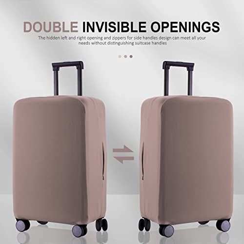 Travel Luggage Cover - Scratch-Resistant Fit 19-31 Inch Suitcase Protector (Khaki, M(24-25 inch)) - color: Khaki, size: 24-25 inch