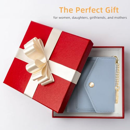 Gostwo Womens Wallet RFID Blocking Small Wallets Woman Credit Card Holder Trifold Ladies Wallets with Coins Zipper Pocket - color: Blue Classic
