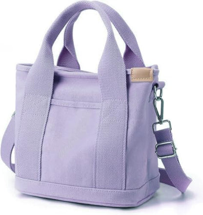 Small Tote Bag with Zipper, 2024 Canvas Multi-Pocket Crossbody Bag Shoulder Bag Satchel Hobo Bag Messenger Bag - color: Purple, size: Large