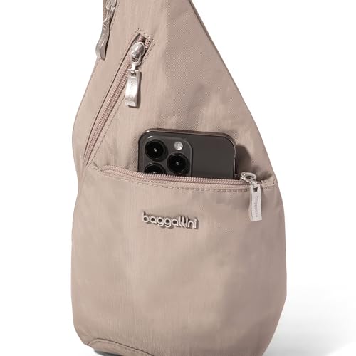 Baggallini Mini Sling - 12x7 Sling Crossbody Bag Backpack with Adjustable Shoulder Strap - color: Moonrock