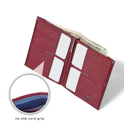 Allett Original Wallet, RFID Blocking Slim (Nylon, Mulberry) - color: 05-Mulberry