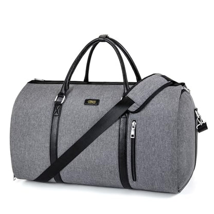 Convertible 2-in-1 Garment Bags for Travel with Waterproof Shoe Compartment - color: 3-Grey