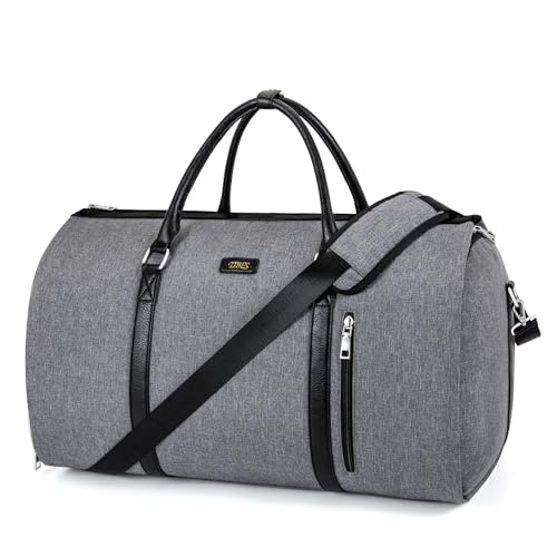 Convertible 2-in-1 Garment Bags for Travel with Waterproof Shoe Compartment - color: 3-Grey