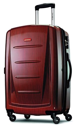 Samsonite Winfield 2 Hardside Expandable Luggage with Spinner Wheels, Burgundy, Checked-Medium 24-Inch - color: Burgundy, size: Checked-Medium Spinner