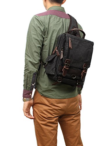 mygreen Canvas Cross Body Messenger Bag Shoulder Sling Backpack Travel Rucksack - color: Dark Blue L