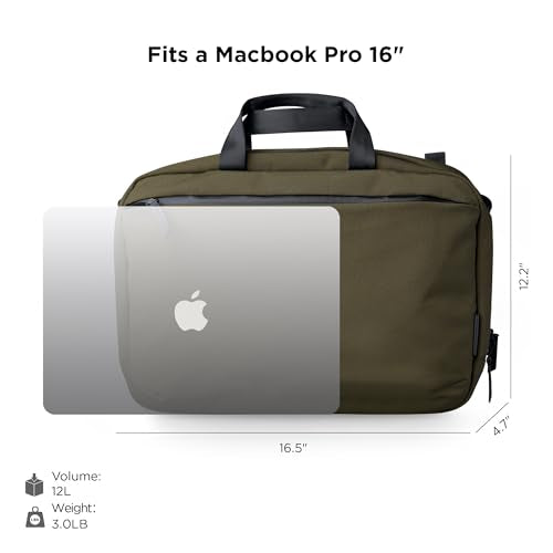 ALPAKA Elements Tech Brief Pro 12L Laptop Briefcase Backpack Green