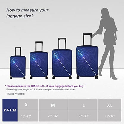 Explore Land Travel Luggage Cover Fits 31-32 inch Case (Gyrotropic, XL) - color: Gyrotropic, size: XL
