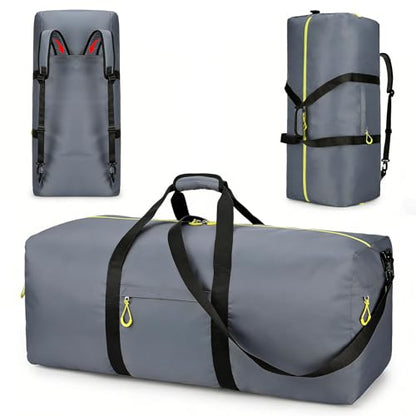 Uarition 100L Large Duffle Bag for Travel, Camping - Grey - color: Grey