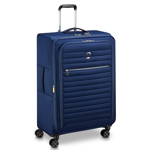 DELSEY PARIS Cruise 3.0, 28 Inch Checked Softside Luggage, Deep Sea Navy - color: Deep Sea Navy, size: Checked-Large 28 Inch