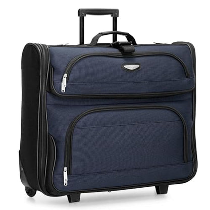 Travel Select Amsterdam Business Rolling Garment Bag, Softside Expandable Rolling 2-Wheeled Suit Carrier, Navy, One Size - color: Navy