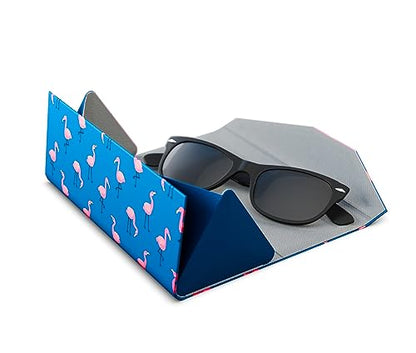 GOGGLESOC Sunnycase Collapsible Sunglasses Case - color: Flamingos Sunnycase