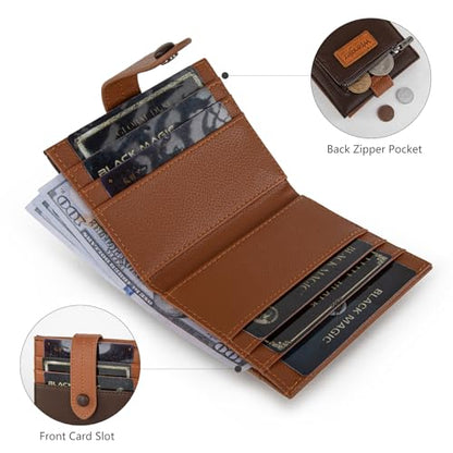 Montana West X Wrangler Women's Wallet Small Minimalist RFID Blocking Credit Card Holder Thin Bifold Wallet with Zipper Coin Pocket - color: Coffee