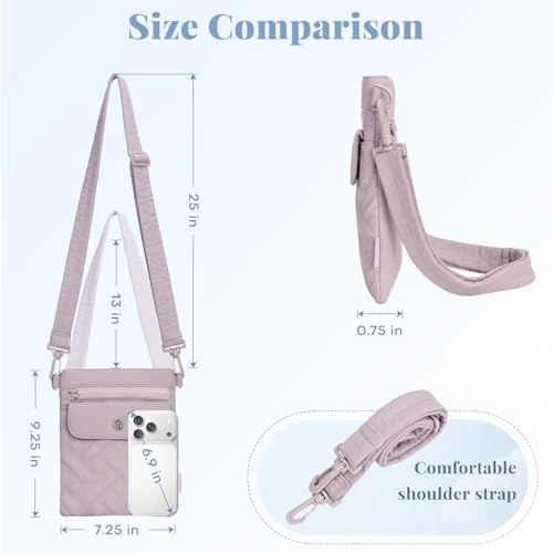 Crossbody Bags for Women, Puffer Shoulder Cell Phone Purse - color: A03-purple