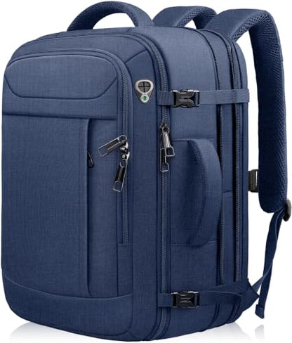 55L Travel Backpack, Carry On Backpack Fits 18.4-19" Laptop, Blue - color: Blue, size: 18.4 inch (22"x14"x10")