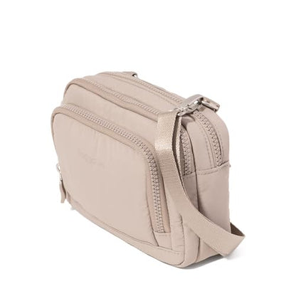Baggallini Triple Zip with Front Wallet/Trifecta RFID Wallet Crossbody - color: Moonrock Puff