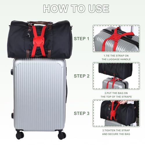 Adjustable Luggage Straps 39-79" Suitcase High Elastic Strap,Green - color: Green