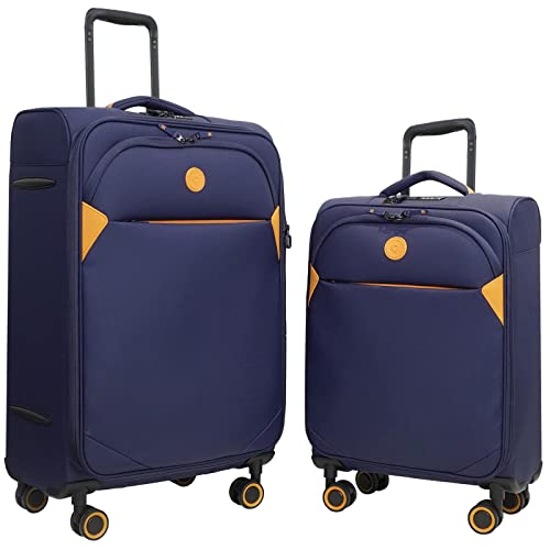Verage Cambridge Lightweight Luggage Softside Expandable Spinner Wheel Suitcase (Navy, 2-Piece Set(20/29)) - color: Navy, size: 2-Piece Set (20/29)