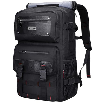 WITZMAN Travel Backpack for Men Duffle Bags Fits 17 Inch Laptop - color: Black