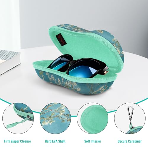 FINTIE Sunglasses Case, Hard EVA Shell Shockproof Sport Glasses Case - color: Z-blossom