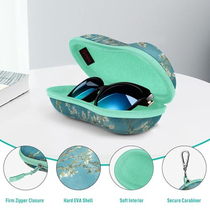 FINTIE Sunglasses Case, Hard EVA Shell Shockproof Sport Glasses Case - color: Z-blossom
