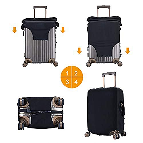Custom Luggage Cover, Polyester, L (25-28 inch suitcase) | Elastic Washable, Stretch Suitcase Protector, Personalized Design - color: Custom Luggage Cover, size: L (25-28 inch suitcase)