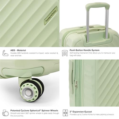 Traveler's Choice Elm Expandable Spinner Luggage Set, Glossy Mint, 29" Checked - color: Glossy Mint, size: 29" Large (1-Piece)