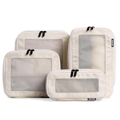 Aerotrunk 여행용 압축 패킹 큐브, 4팩, 베이지 - color: 베이지., size: 4팩
