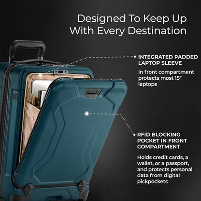 Briggs & Riley Torq 22 Inch Hardside Carry-On Luggage, Ocean - color: Ocean, size: 22" Carry-On