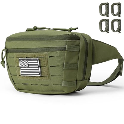 Tactical Fanny Pack with Gun Holster, CCW Waist Bag for Men - color: Green