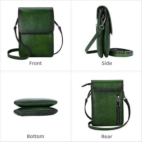 Iswee Rfid Blocking Small Crossbody Bag for Women Travel Classic Style - color: Green