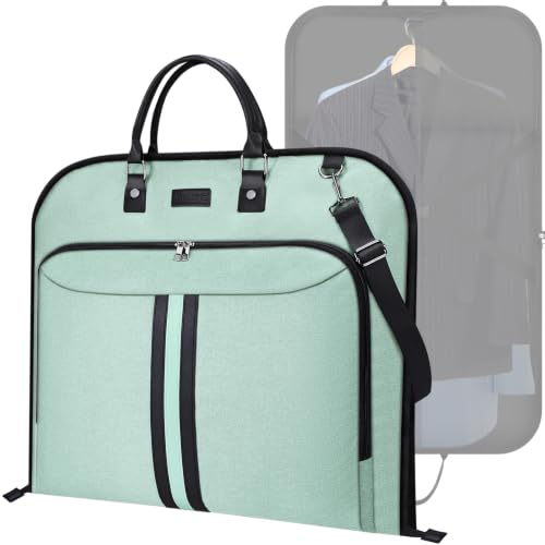 BALEINE Garment Bags for Travel, Water Resistant Carry on Suit Bag - color: Mint Green, size: 42"