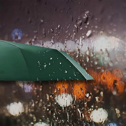 Windproof Travel Compact Umbrella-Automatic Umbrellas for Rain-Compact Folding Umbrella, Travel Umbrella Compact, Small Portable Windproof Umbrellas for Men Women Teenage - color: Green