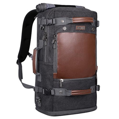 WITZMAN Travel Backpack for Men Large Convertible Duffel Bag Fits 16 Inch - color: 22 Inch Black