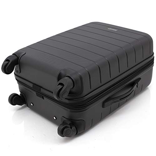 Wrangler Smart Spinner Hardside Luggage, 22-Inch Carry-On, Black - color: Black, size: Carry-On Only