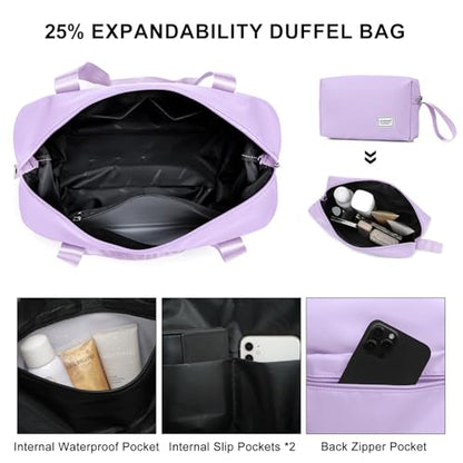 LARVENDER Luggage Sets 3 Piece, Carry On Luggage 20in Suitcase with Wheels - color: Lavender-20inch